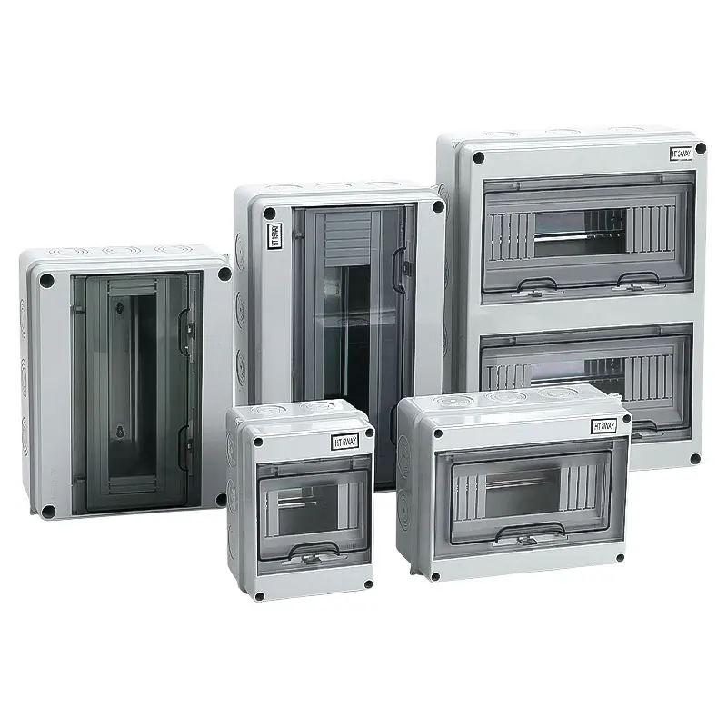 HT Series Junction Box IP66 2/3/5/8/12/15/18/24 WAY ABS PC Plastic Outdoor Electrical Waterproof Distribution Box Switch Box image 4