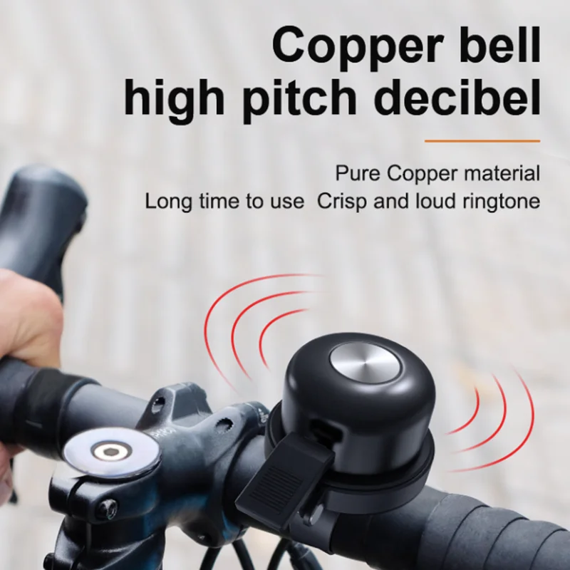 Copper Bike Bell Anti-theft With MFI Find My Smart Tag, Global Tracking Locator,Hidden Place For Apple Airtag