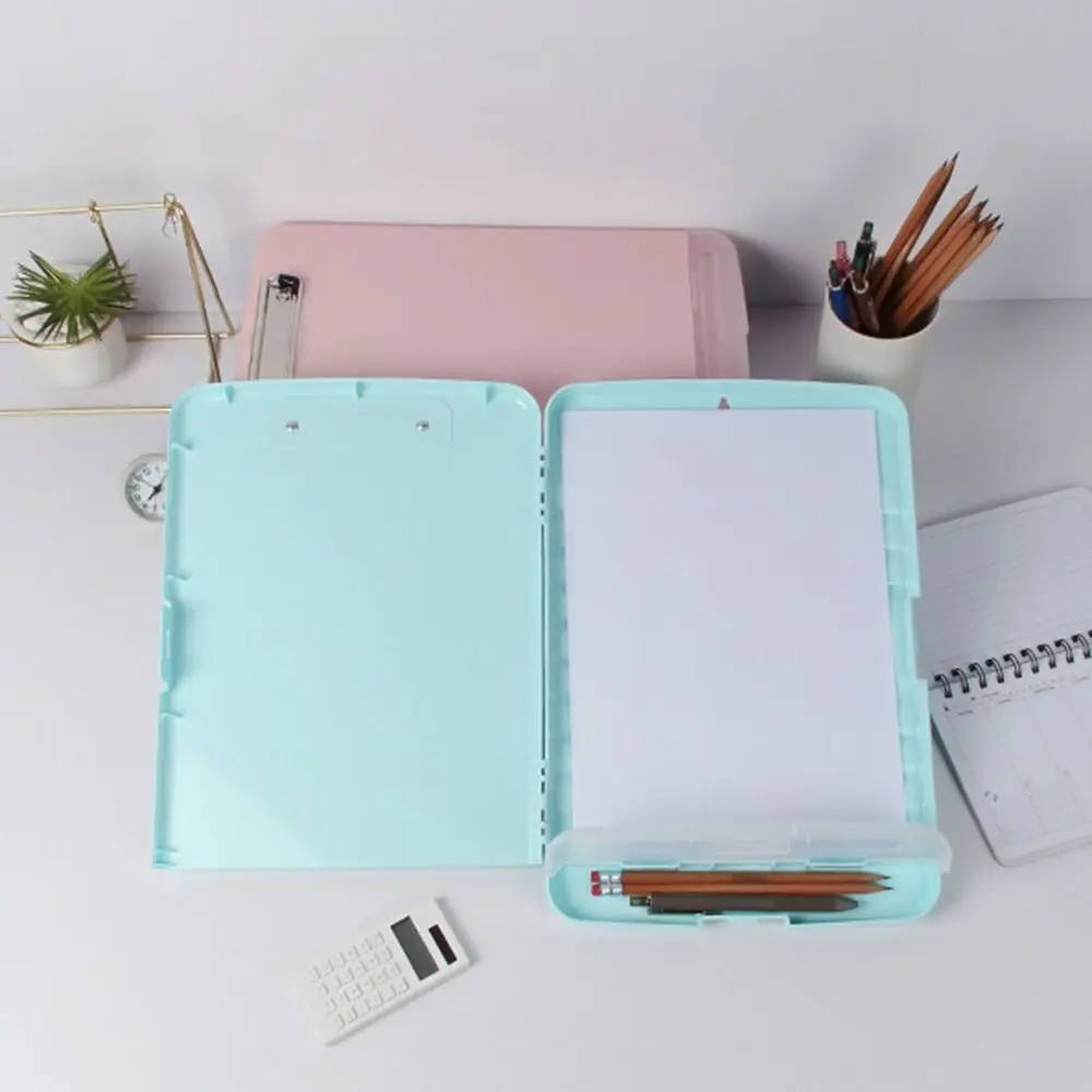 A4 File Clipboard Box With Pen Holder with Board Clip a4 Binder Writing Board Enclosed High Capacity File Storage Organizer Work