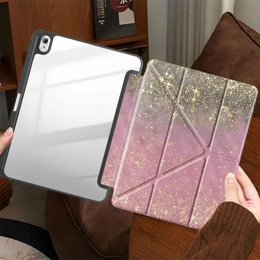 Pink Gold Gradient With Pen Slot Cover Tablet Case For Samsung For Galaxy Tab S9+ S10 S7+ S8+ 12.4 inch A8 2022 S10+ S7 FE S8 5