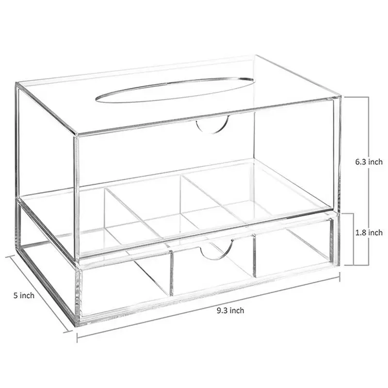 Gavetas transparentes acrílicas, organizador de maquiagem, suporte de tecidos, à prova de poeira, caixa de armazenamento de cosméticos, 4 gavetas, organizador de mesa, armazenamento