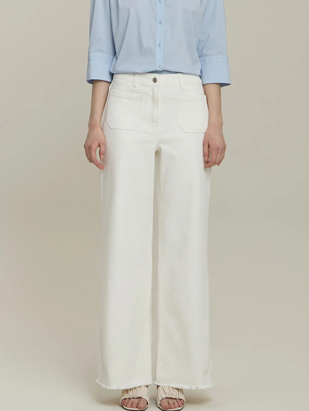 

Универсальные женские джинсы Ele с высокой талией, широкими штанинами и микро-клешем, тонкие, осенне-зимние, MICOAT Original Selfwill 33580N