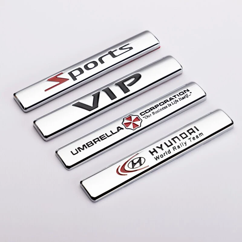 1 قطعة ثلاثية الأبعاد المعادن الرياضة VIP شعار شارة سيارة ملصق اكسسوارات لشركة هيونداي جينيسيس N-LINE I10 I20 I30 I40 IX20 IX35 كونا جيتز #1