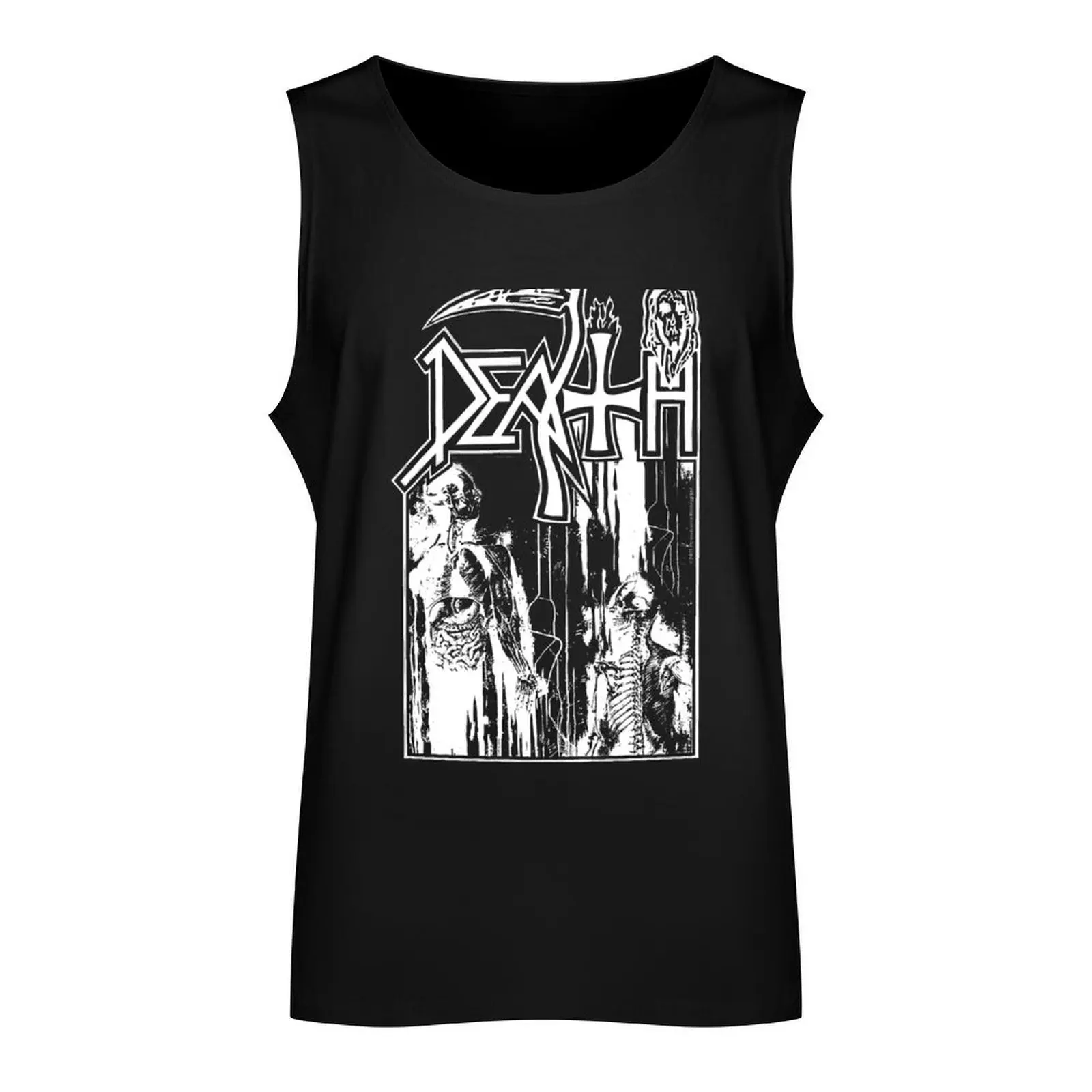 Death Tank Top singlets for men Sleeveless T-shirt sexy clothes men