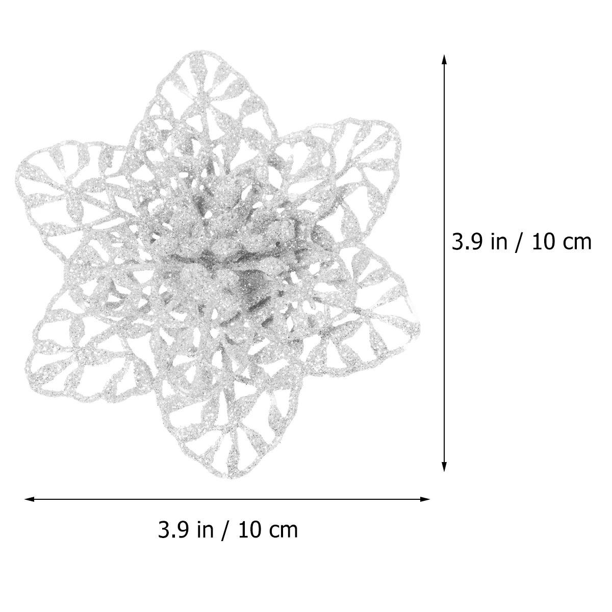 

10 Pcs Flower Decor Christmas Tree Layout Xmas Party Delicate PlasticFlower Fake DIY Xmas Flower Decor Craft Supplies