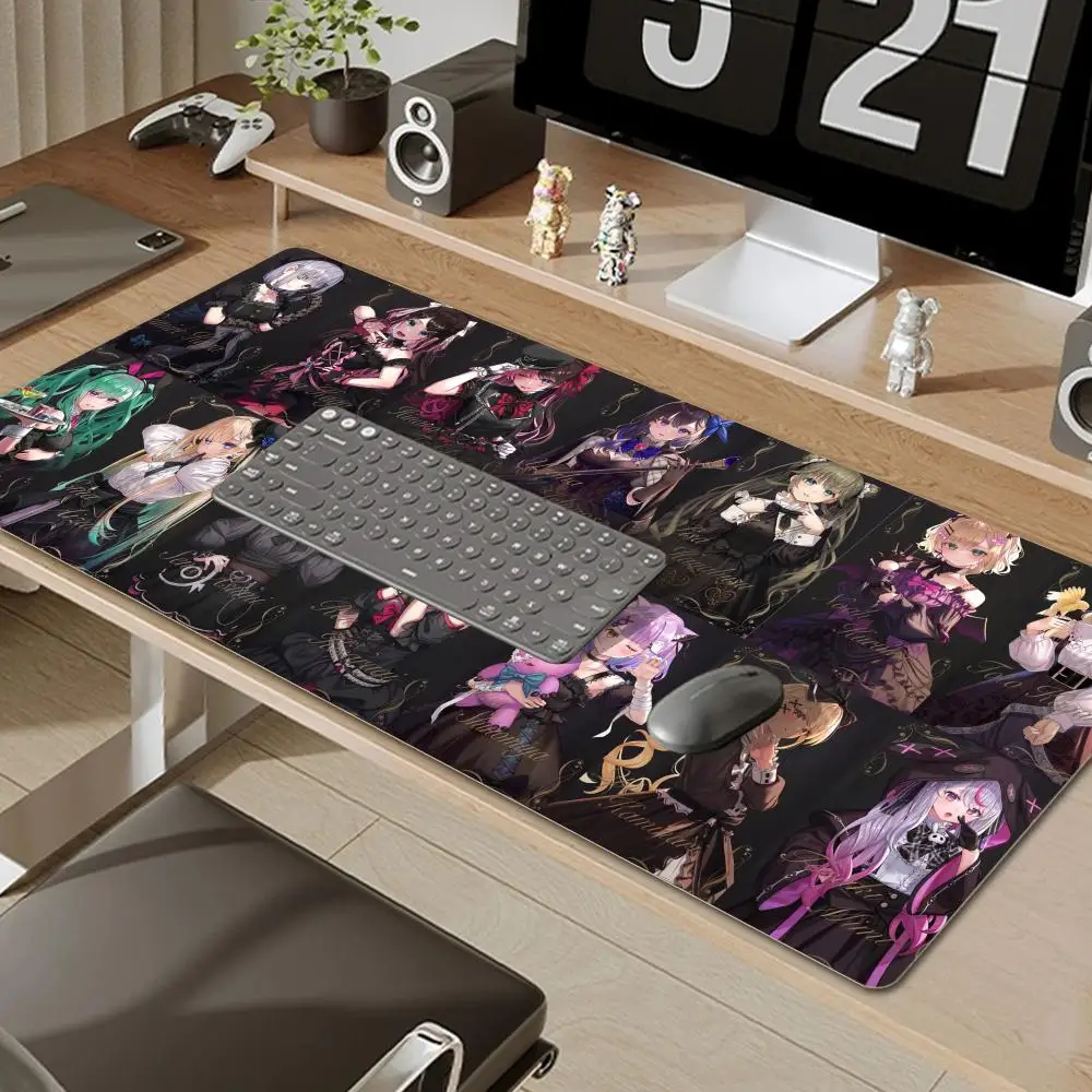 arge Speed 90x40cm Virtual Streamer Girl Gaming Mouse Pad Non Slip Rubber Stitched Edge Oversized Desk Mat For PC Gamer