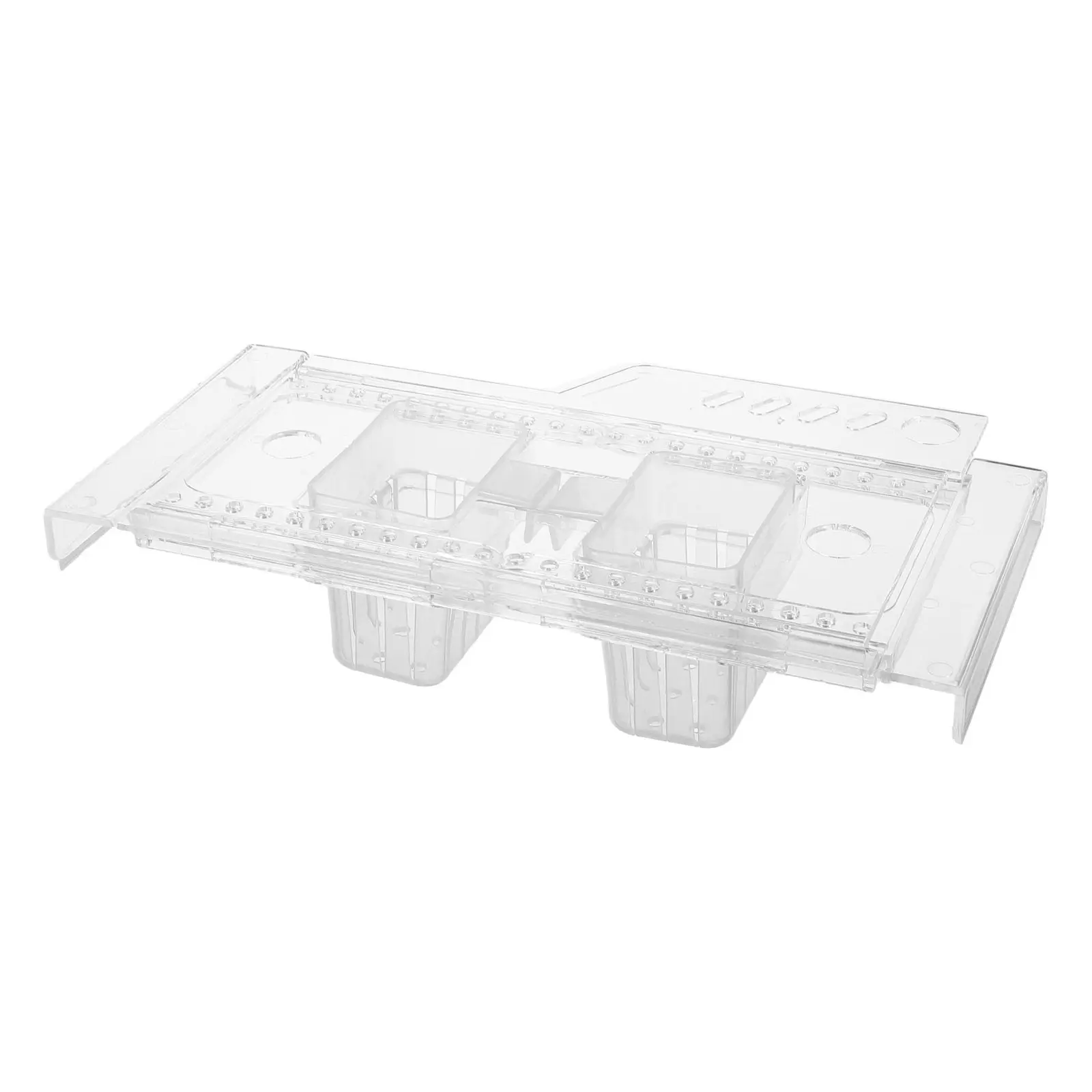 Aquarium Plant Holder Transparent Telescoping Adjustable Fish Tank Grow Rack 2Pcs Hydroponic Emergent Plant Cups Aquascape Decor