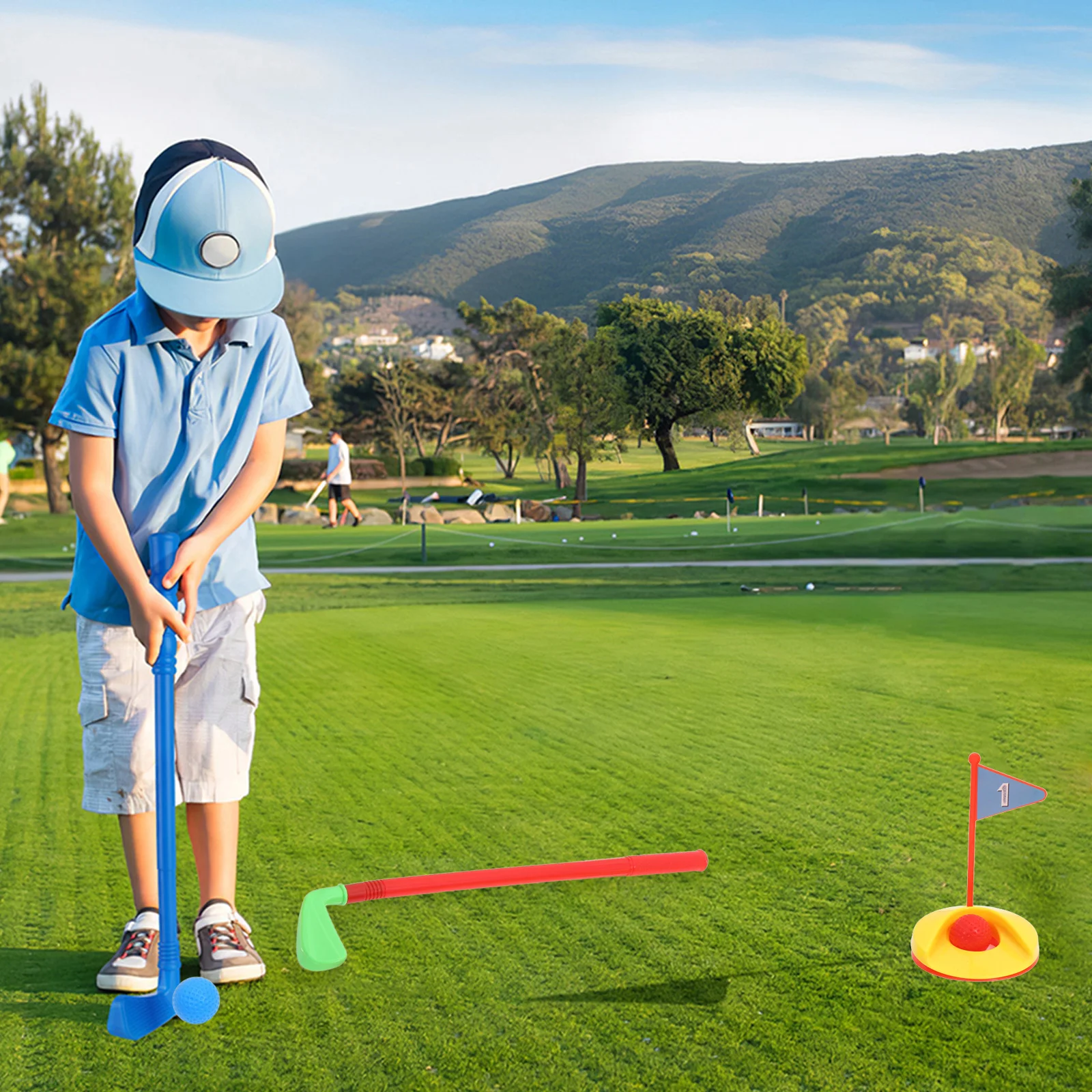 Zabawki sportowe na świeżym powietrzu Zestaw zabawek golfowych dla dzieci Maluch dla dzieci