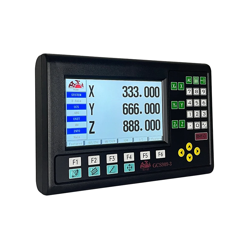 High Accuracy 3 Axis LCD Dro Big Screen Display Digital Readout GCS909-3 and 3 Pcs Linear Scale Encoder Sensor For Milling Lathe