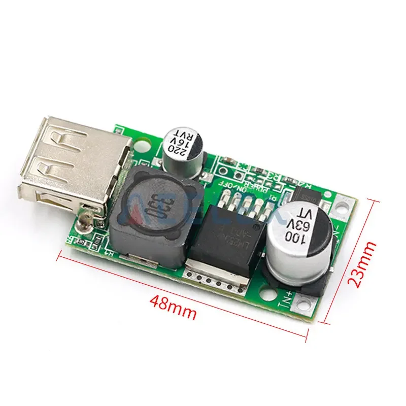 LM2596HV 5V DC-DC Step Down Buck Converter Board Module 9V 12V 24V 36V 48V to 5V 3A USB Charger Module