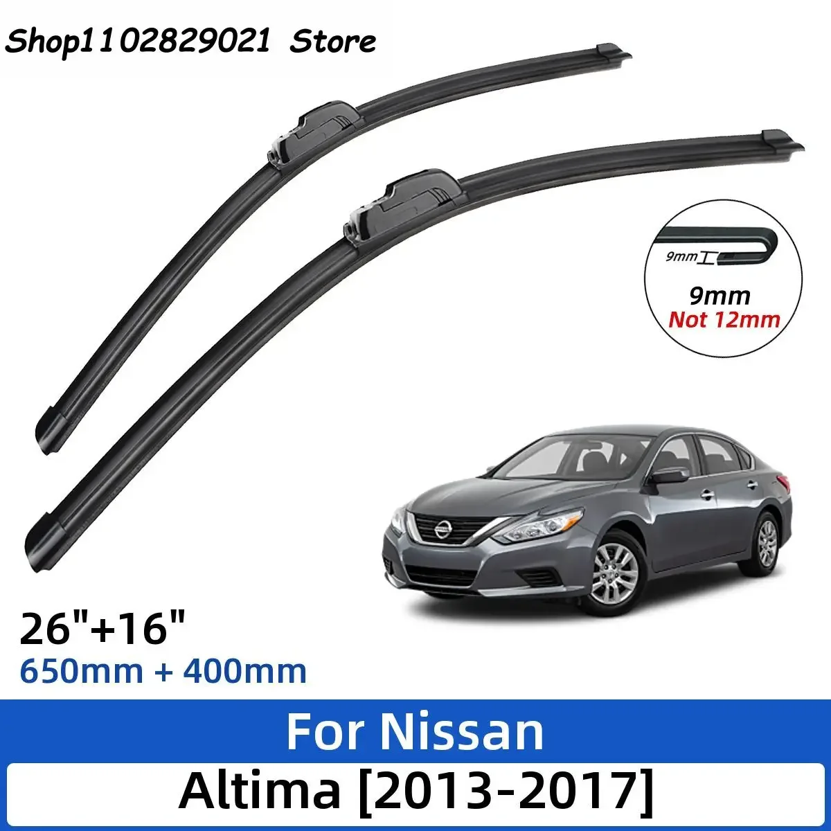 

2PCS For Nissan Altima 2013-2017 26"+16" Front Wiper Blades Windshield Windscreen Window Cutter Accessories 2014 2015 2016 2017