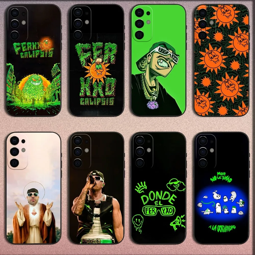 

Music F-Feid Ferxxo SIXDO-S Phone Case For Samsung S25,S24,S21,S22,S23,S30,Ultra,S20,Plus,Fe,Lite,Note,10,9,5G Black Soft Cover