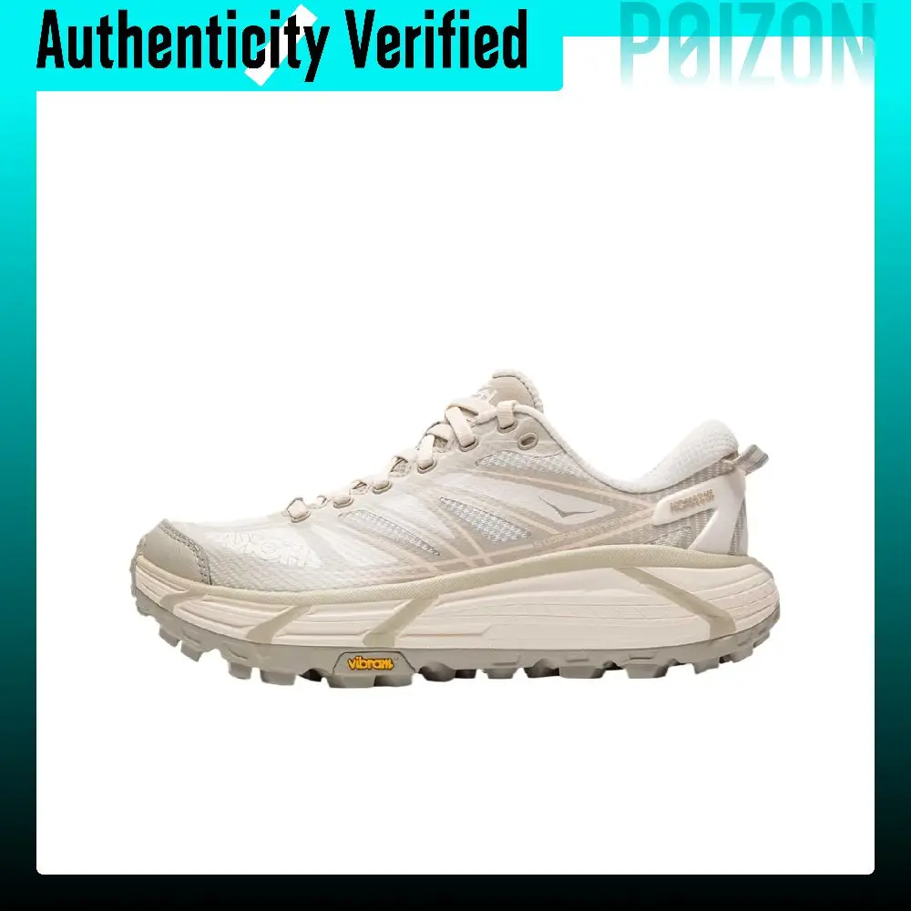 HOKA ONE ONE Mafate Speed 2 Running Shoes Unisex Low-top Elegant Stone White/Sesame 1126851-ARSS