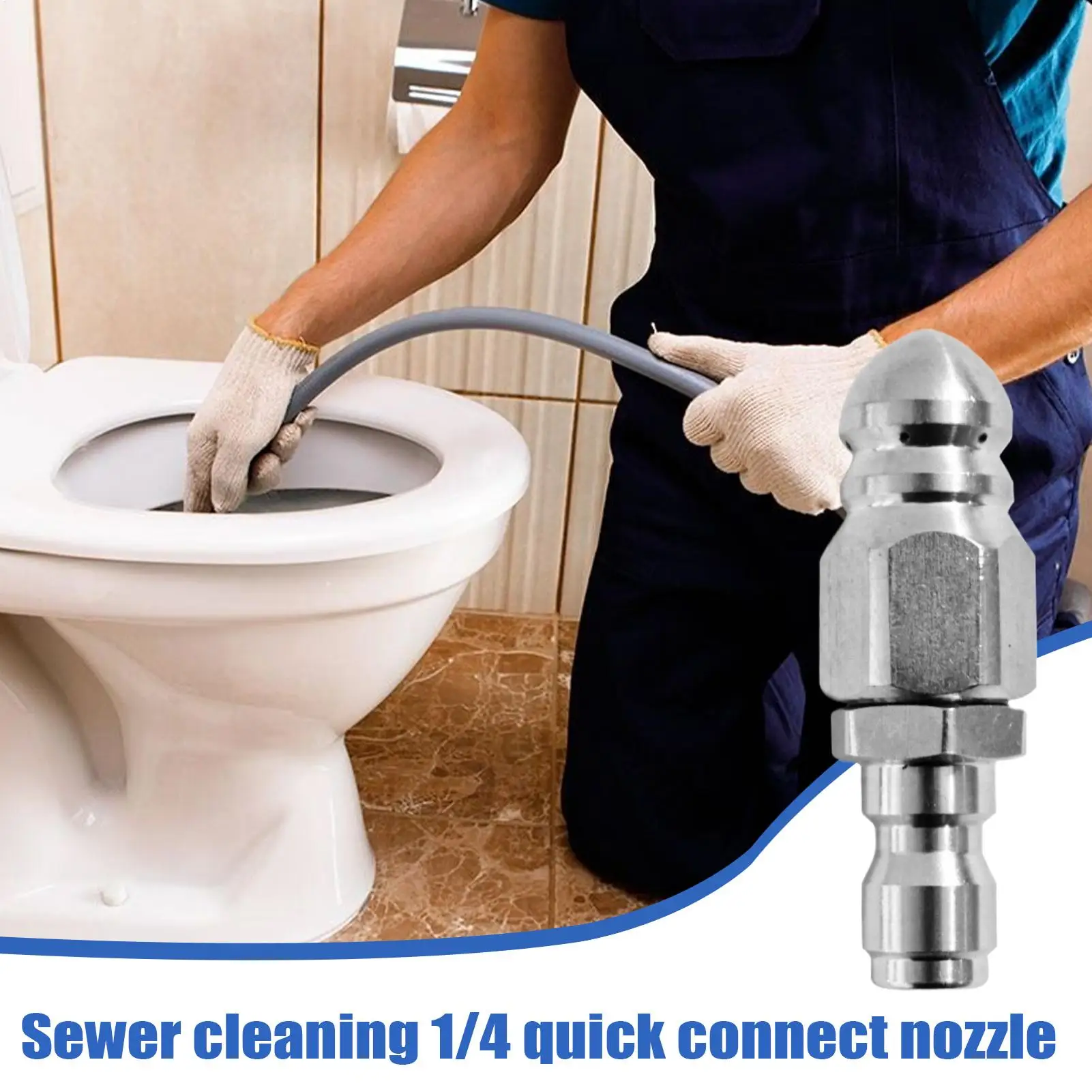 Sewer Jetter Pressure Washer Mouse Head Pressure Sprayer Sewer and Sewage Hose Nozzle Washing Cleaning Accessories Tools