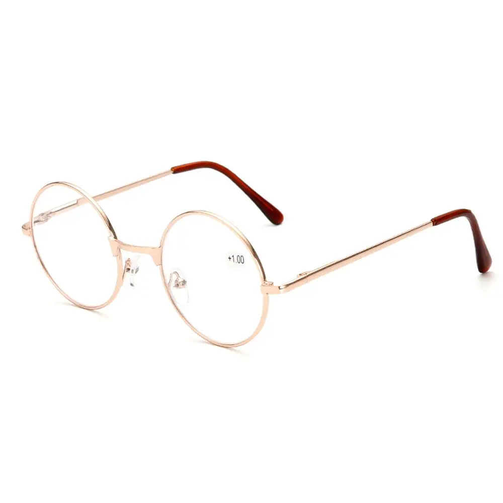

Unisex New Fashion Round Eye wear Spring Hinge Metal Eyeglasses Vision Care +1.00~+4.0 Diopter Reading Glasses