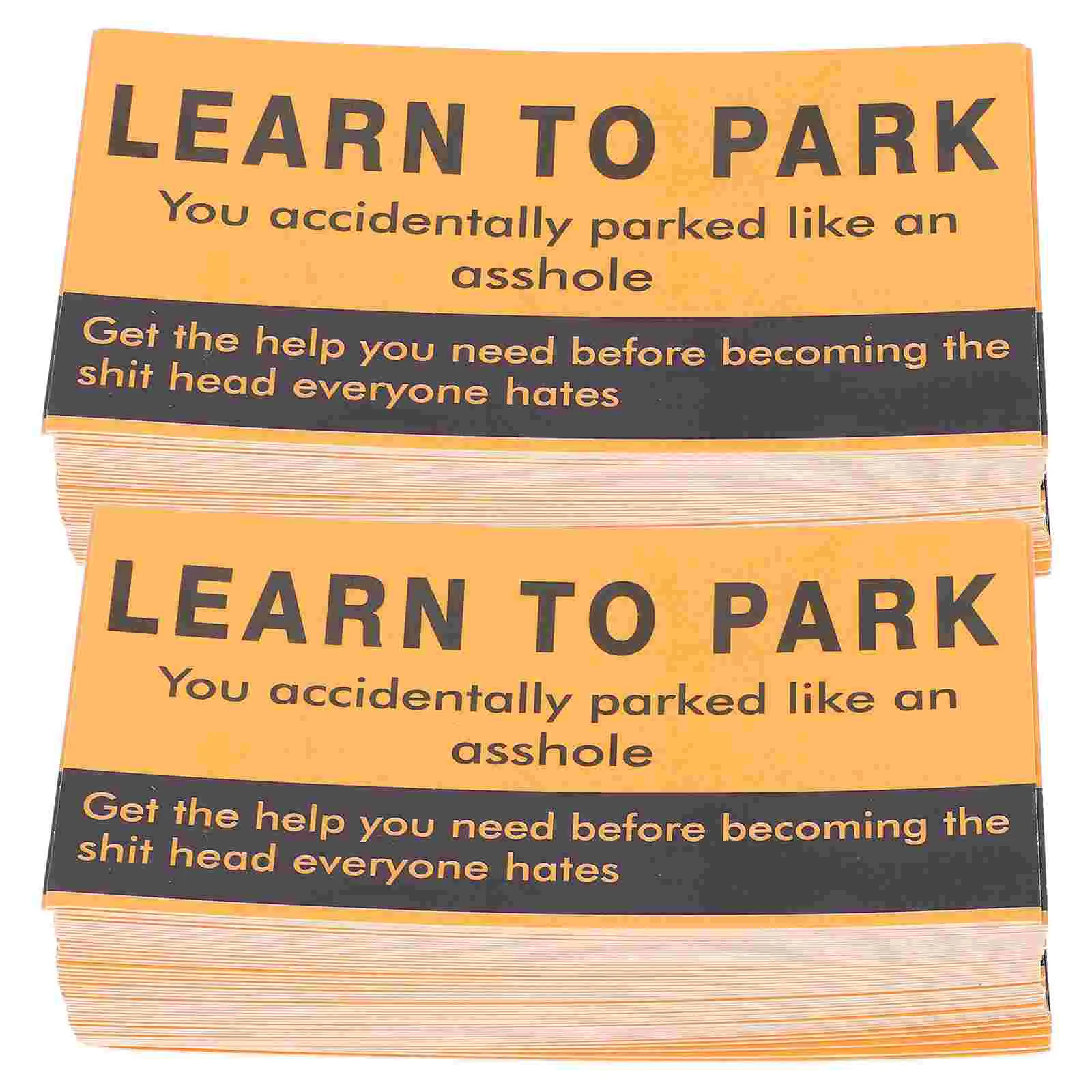 200 Sheets Parking Violation Card Notice Bad Funny Warning Notes Paper Label Cards