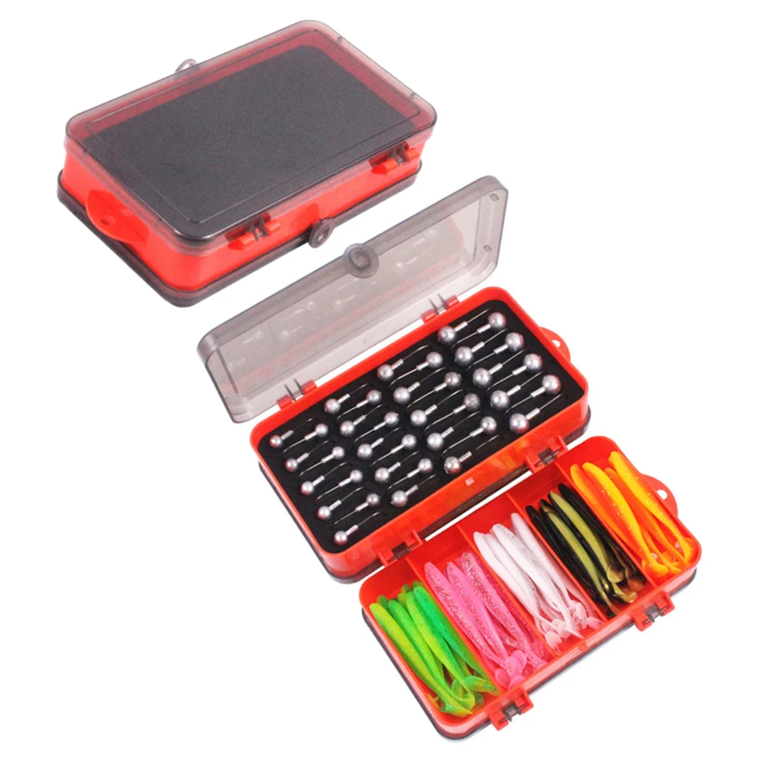 Fishing Tackle Box Crank Jig  Hook Set Fishing Hook Jig  Lure Soft Bait Box Bass Trout Fishing Gear Pesca Tools Set Bite alarm