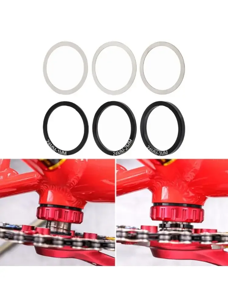 AliExpress NONE 6Lots Good Quality Aluminum Bottom Brackets Spacers Bicycles Cranks Washers For Enhancing Cycling Performances