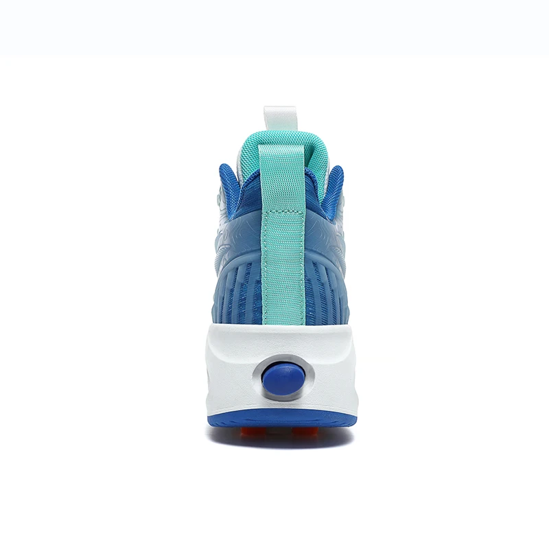 Boys Girls Roller Shoes Casual Fashion With 4 Wheels Flashing Youth Deformation LED Lights Semi Professional Parkour Skate Shoes view 6