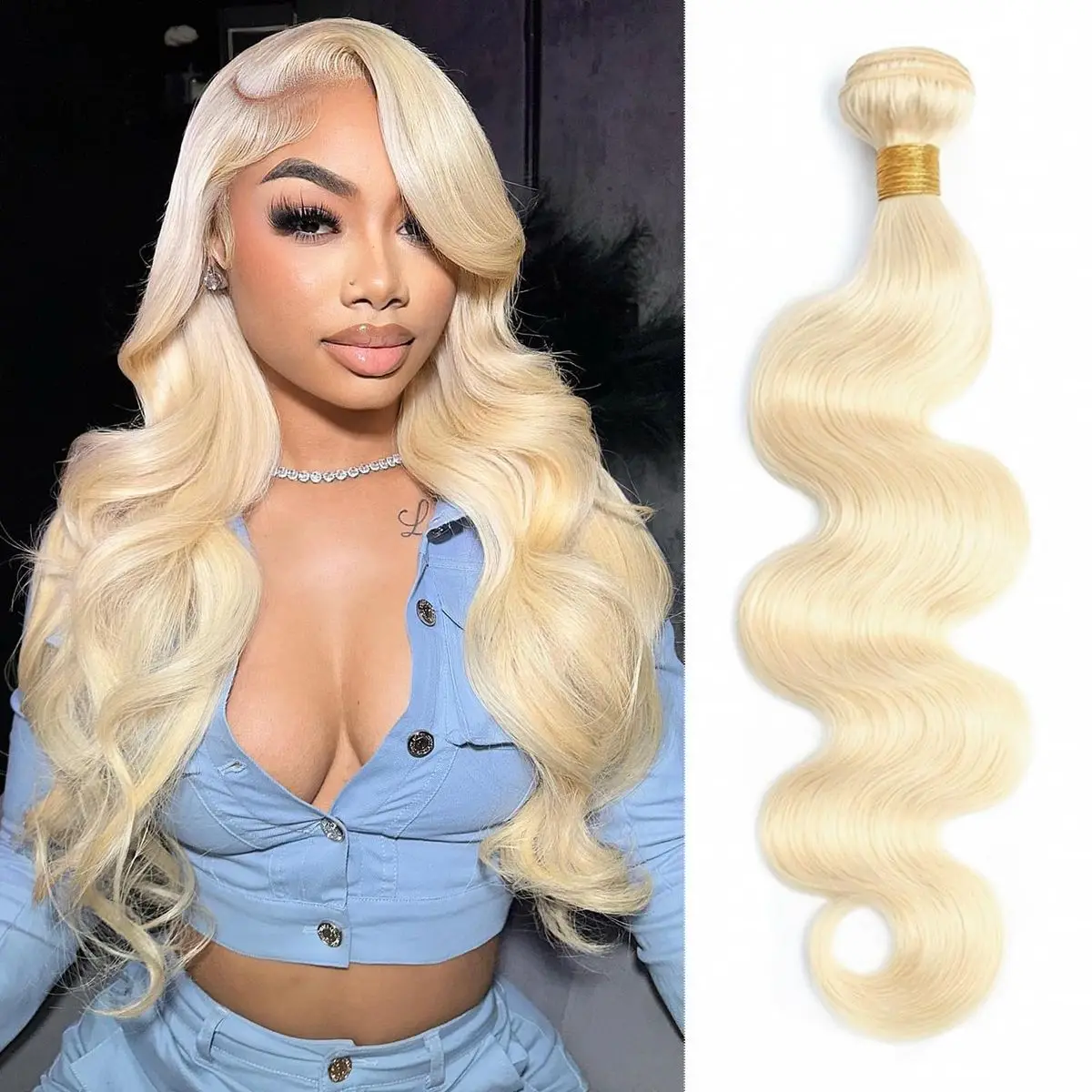 

30 32 Inches 613 Blonde Body Wave Bundles 100% Human Hair Unprocessed Double Weft 2/3/4 Bundles Brazilian Virgin Hair Extensions