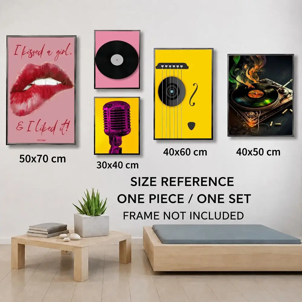 Colorful Vinyl Record Poster Music Wall Art Musician Gift Studio Home Decor Print Poster HD