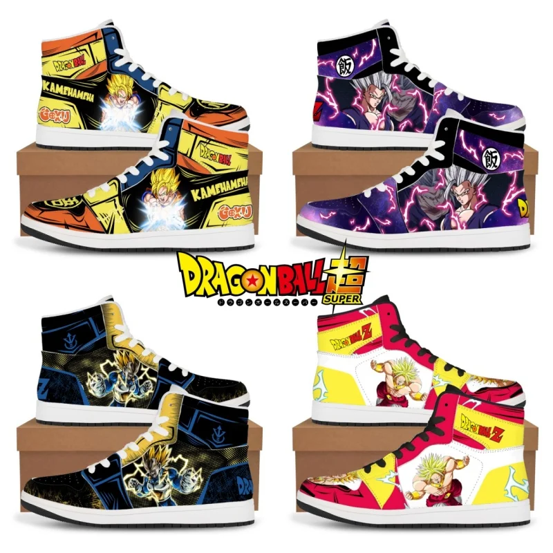 Dragon Ball Anime Super Z Goku baskets hautes chaussures décontractées chaussures de basket-ball impression chaussures plates confortables cadeau d'anniversaire