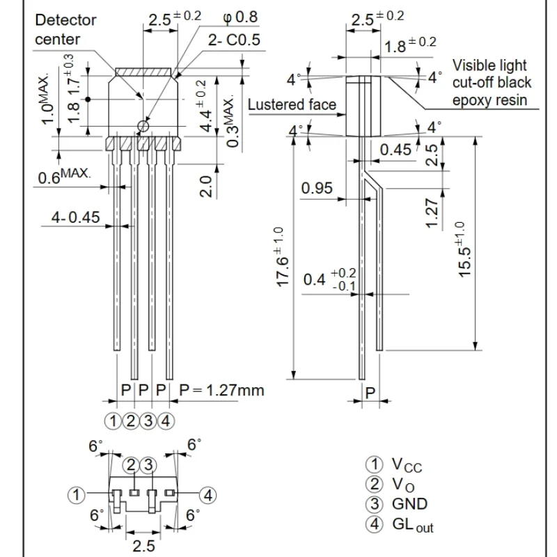 IS471FE S1 OPIC Light Detector DIP-4 New Original 2PCS