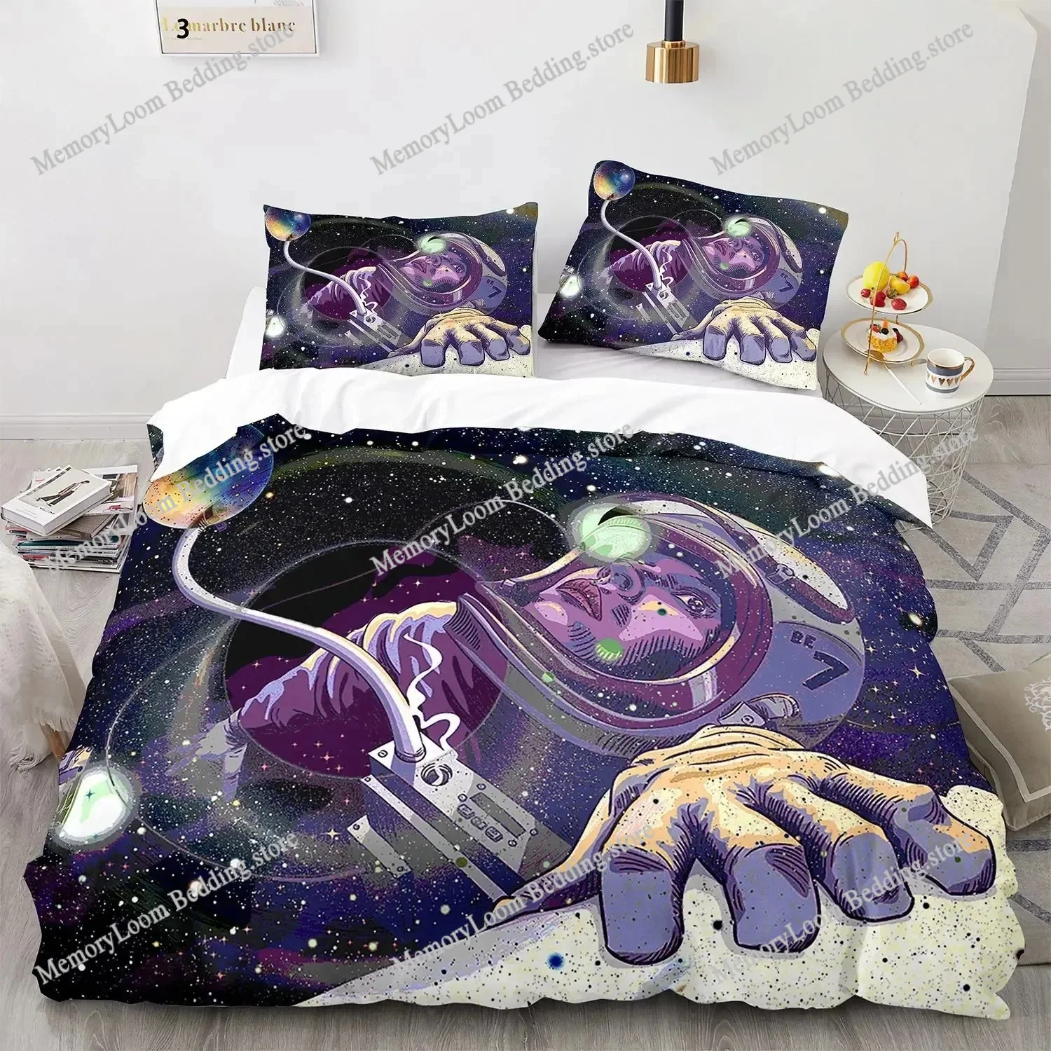 

Astronaut Outer Space 3D Duvet Cover Bedding Set Comforter Linen Pillowcases Quilt Cover Home Decor Single Double Twin Queen