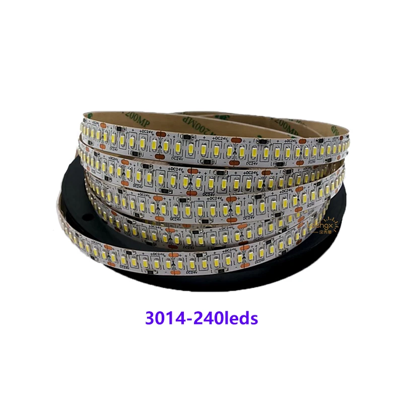 DC24V 3014 SMD 240 Leds/M High Brightness IP20 Non-waterproof Flexible LED Strip Light Tape Ribbon 5m/Roll