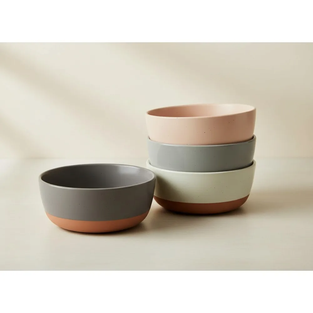 

Набор фарфоровых мисок из 4 предметов, 25 унций — микроволновая печь, можно мыть в посудомоечной машине и в духовке для супа, круп, семейной столовой