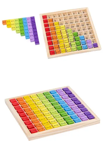 Jouets éducatifs mathématiques en bois Montessori pour enfants, jouets pour bébés, Table de Multiplication 99, outils pédagogiques mathématiques et arithmétiques
