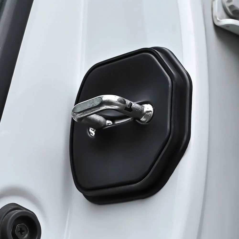 4 قطعة اكسسوارات السيارات الديكور سيليكون حماية السيارات مزلاج قفل الباب امتصاص الصدمات غطاء لفورد F-150 2015-2020