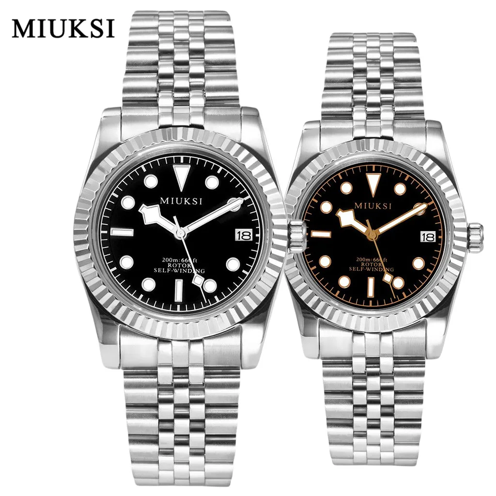 MIUKSI 36mm 40mm Mechanical NH35 Watch For Men Automatic Sapphire Stainless Steel Luxury Waterproof Wristwatch Reloj Hombre