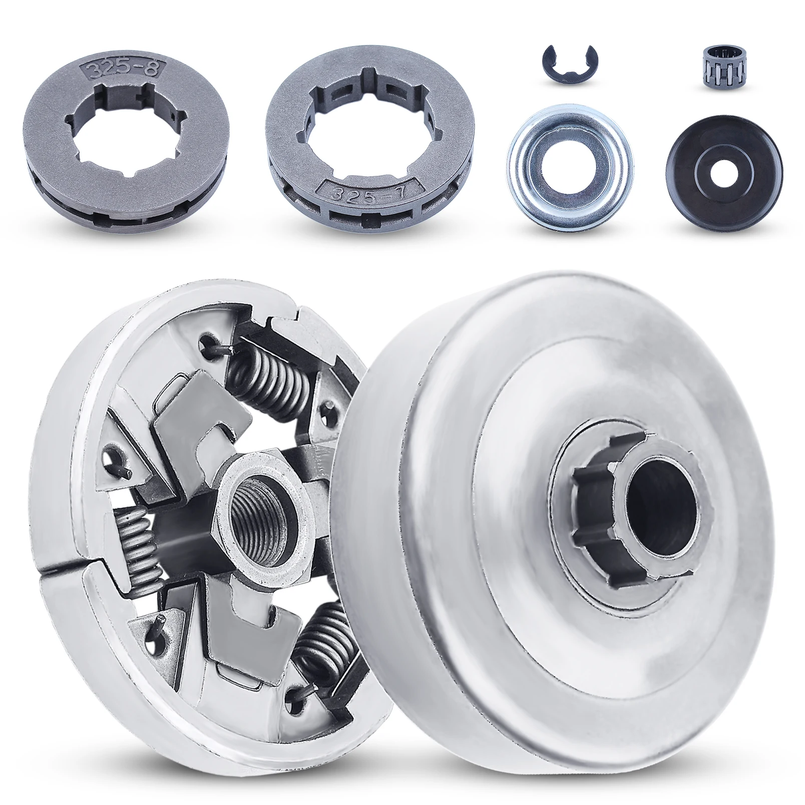 Kit pignone cerchio tamburo frizione per Stihl MS260 MS240 024 026 motosega 325-7 325-8 sostituire pezzi di ricambio 112 1160 2051