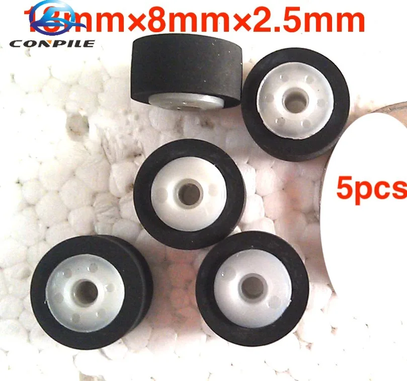 5pc 13mmx8mmx2.5mm pinch roller belt pulley rubbe For sharp 800 r tape recorder cassette deck tape Stereo audio player