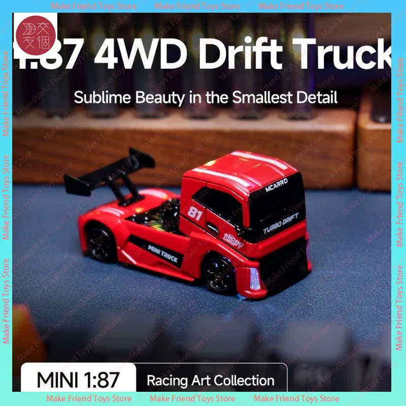 Mcarro Mc081 1:87 4wd شاحنة سيارة الانجراف سيارة التحكم عن بعد نسخة Mcarro Mc081 1:87 Mini 4wd Rc الانجراف شاحنة عالية السرعة الكهربائية