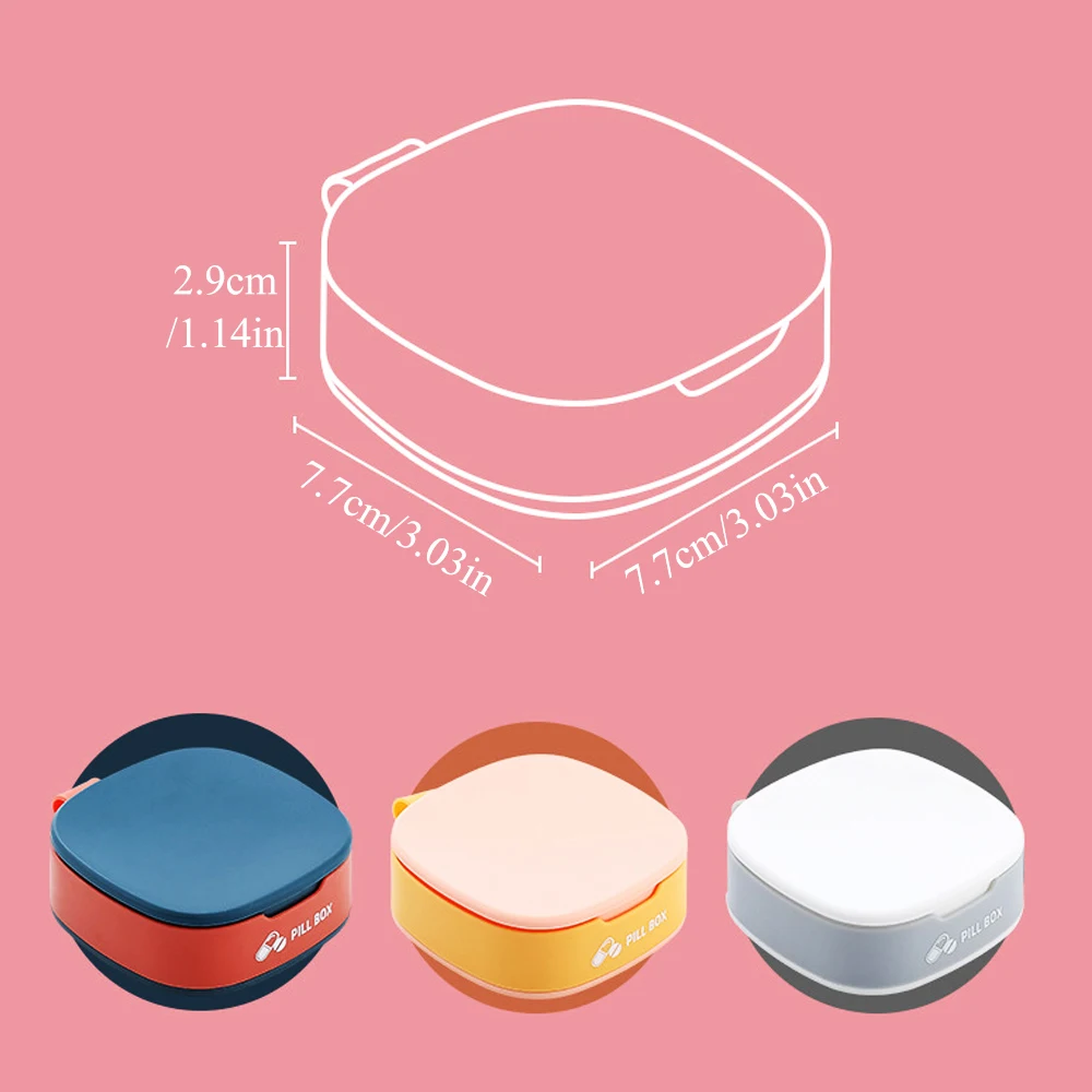 Tcare 1 PC Portable Silicone Mini Dispensing Compartment Storage Box Medicine Pill Box Dispenser Medical Organizer Tablet Box