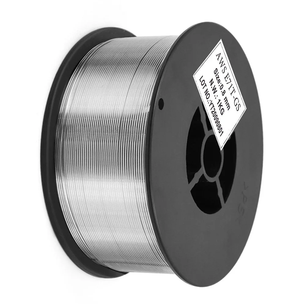 1pcs 0.8mm Diameter E71T-GS Aluminum Flux Core Welding Wire MIG Gas-free Gasless Welding Wire Butt Welding Accessories