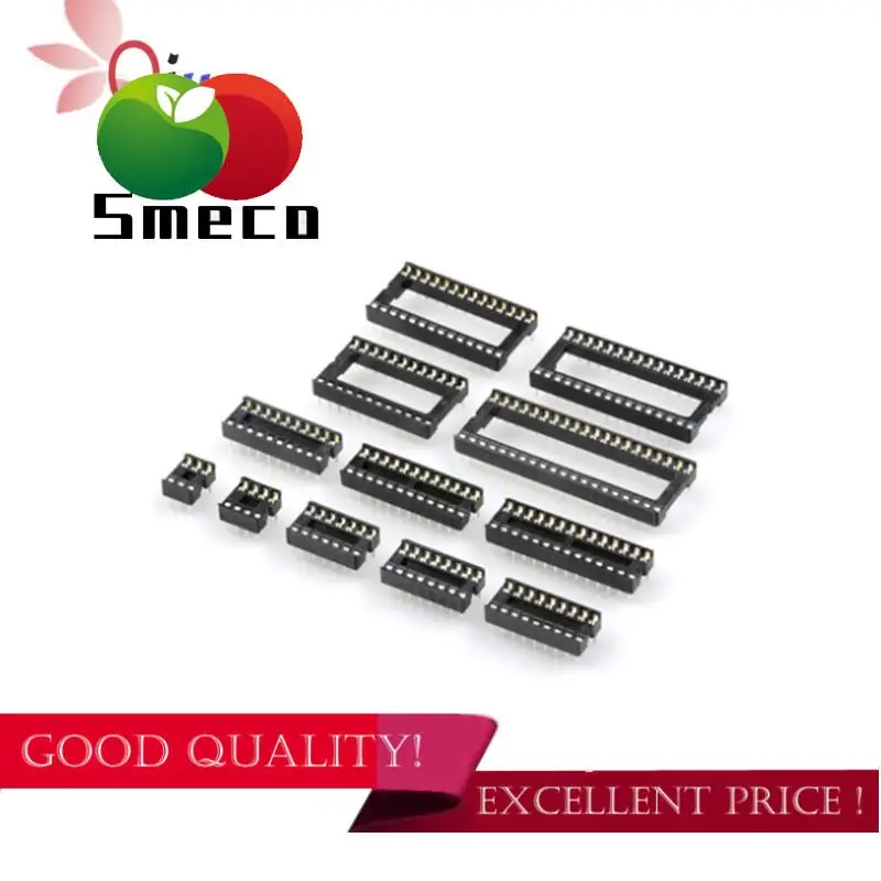 5pcs Round/square Hole IC socket Connector DIP 6 8 14 16 18 20 24 28 40 pin Sockets DIP6 DIP8 DIP14 DIP16 DIP28 DIP40 pins