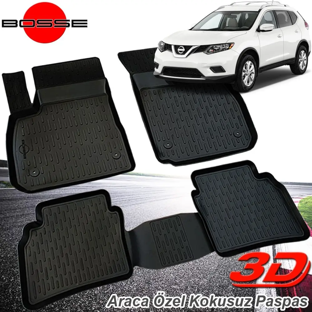 For Nissan X Trail car Mats 3D Pool 2014 Post BOSSE