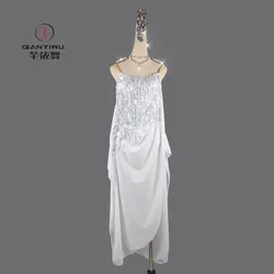 Dress For Dancing Sports Costume Women Latin Practice Dancewear Party Skirt Line Suit Competition Girl Stage Clothes Female Prom