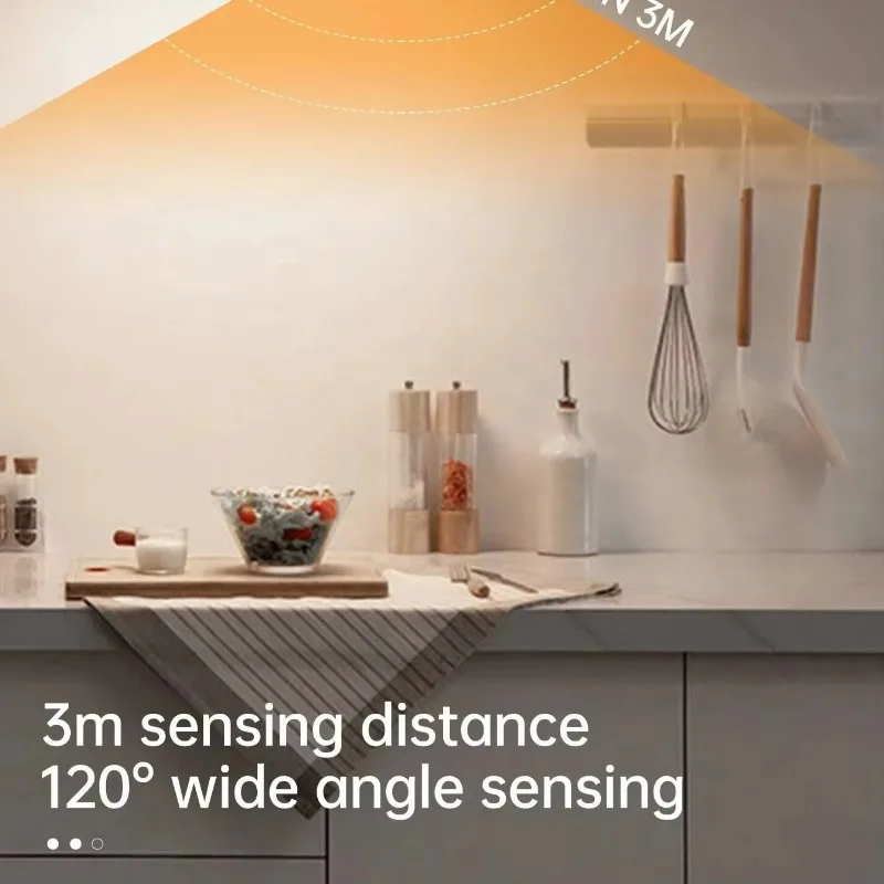 Led Closet Lamp Wireless Magnetic Dimmable USB Rechargeable Wall Motion Sensor Night Lamp Under Touch Switch Cabinet Lights