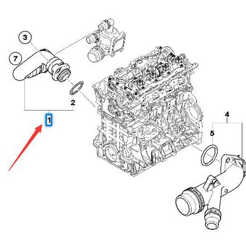 11537530647 11537572159 BMW E60 E81 E82 E84 E87 E88 E90 E91 E92 E93 X1 Z4 Thermostat hose Radiator hose Water pipe