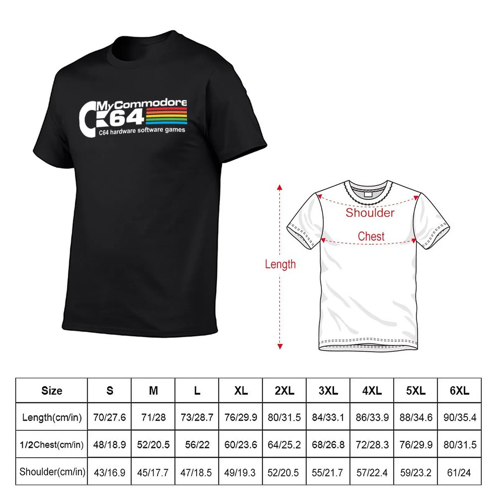 New commodore 64 logo T-Shirt Anime t-shirt vintage t shirt Men's t shirts