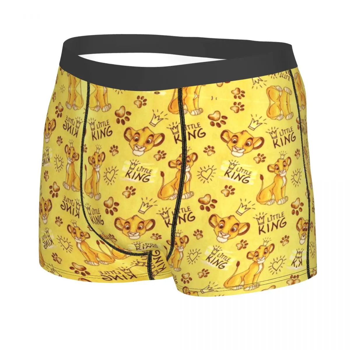 Boxers de dibujos animados Kawaii del Rey León personalizados, pantalones cortos, bragas, calzoncillos para hombre, calzoncillos cómodos con patrón Retro Simba, ropa interior