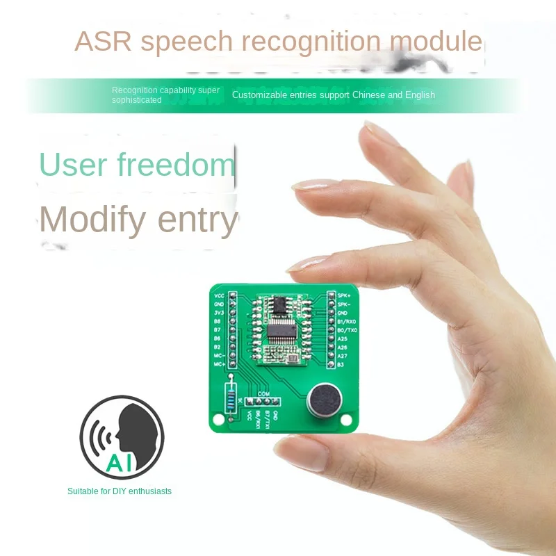 AI offline speech recognition module intelligent interactive dialogue sound sensor compatible with  super ld3320