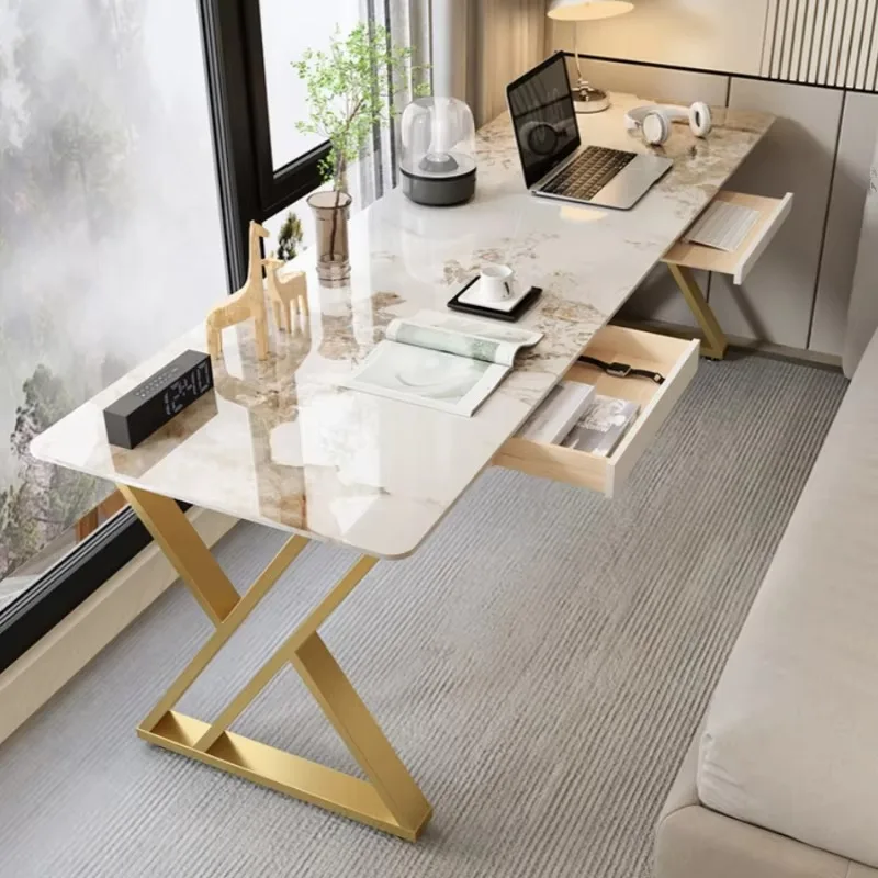 

Роскошный офисный стол для руководителя, эстетичный стол для приемной, конференц-зала, компьютерный стол с регулировкой высоты, белый, современный, мебель Mesa Escrivaninha