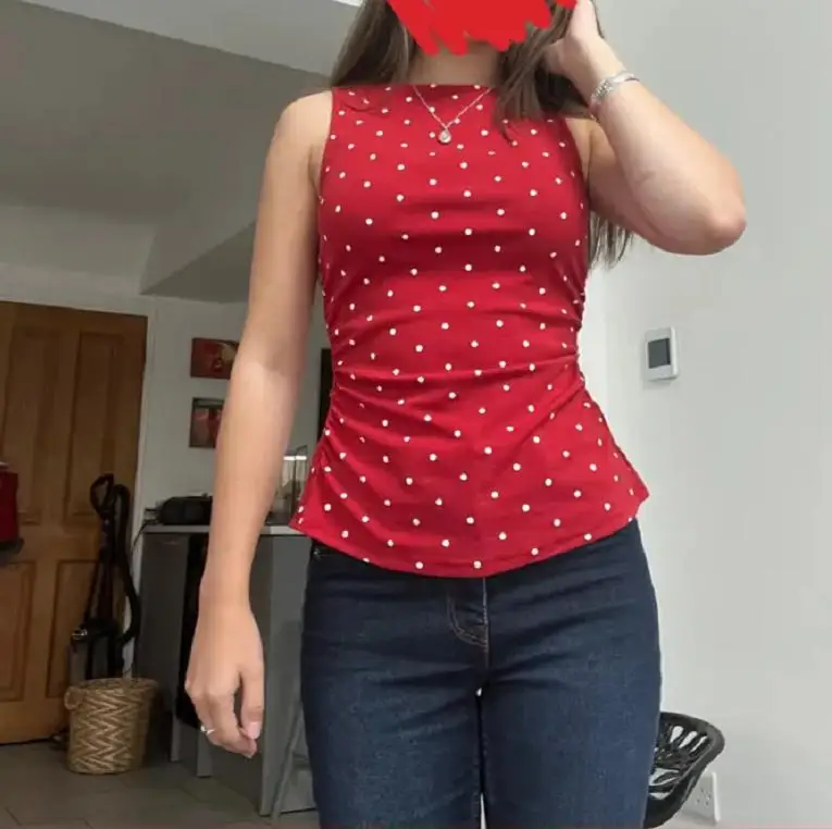 المرأة Y2K الجمالية الجنية تانك القمم بلوزات بلا اكمام طاقم الرقبة التعادل متابعة النقاط طباعة سليم صالح كاميس الصيف كلوبوير #1