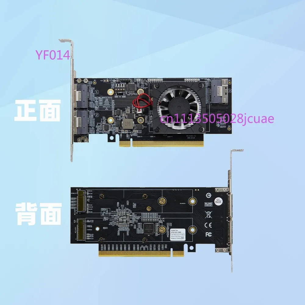 PCIe3.0 split-free PLX8749 expansion 2 Nvme plus 3 Slimsas