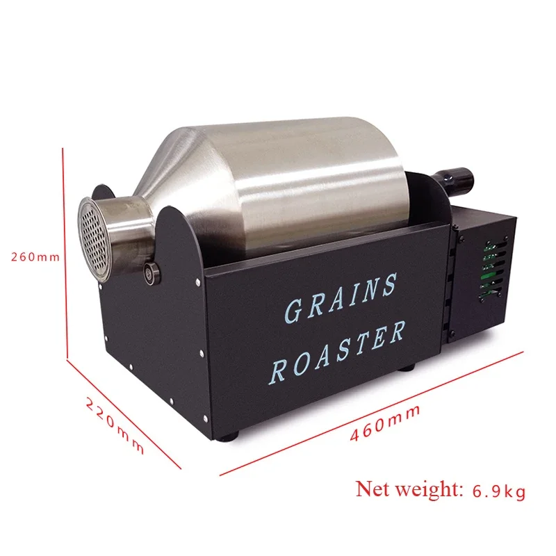 Small Type Drum Coffee Beans / Nut Toasting Baking Machine for Home Use 220V Roaster